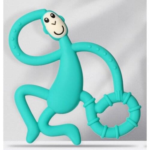 Baby Teether Child Dental Care Molar Stick Cute Cartoon Monkey Baby Safety and Health Silicone Chew Supplies Gift