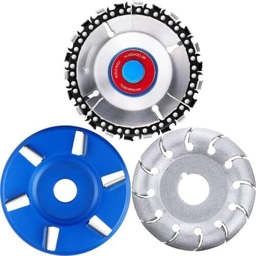3 Pieces Wood Carving Disc, 5/8 Inch Inner Diameter Angle Grinder Attachment for Wood Cutting Shaping Polishing