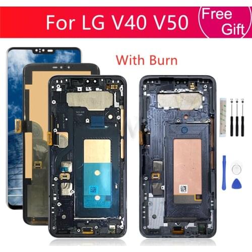 For LG V40 LCD Touch Screen Digitizer Assembly For LG V50 Display Screen With Frame Replacement Repair Parts