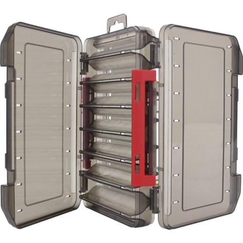 Double Sided Fishing Tackle Box 12 14 Compartments Bait Lure Hook Storage Box Fishing Accessories Plastic Storage Case