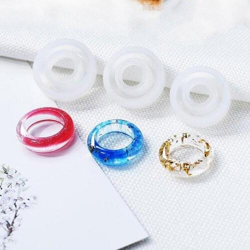 UV Resin Rings Epoxy Mold DIY Handmade Rings Mould Mold Jewelry Making Craft Silicone Mold 16mm 17mm 18mm 20mm Funny Rings Mold