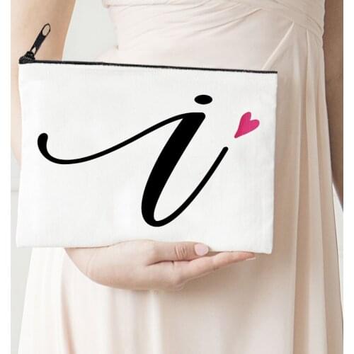 Letter Print Makeup Bag Women Cosmetic Case Travel Toiletries Organizer Female Storage Make Up Pouch Gift for Teacher