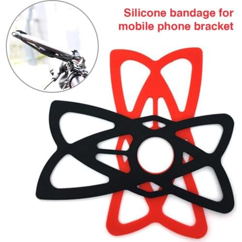 Bike Motorcycle Phone Mount Tether Silicone Cell Phone Holder Band Universal Elastic Rubber Security Strap For Motorcycle Bike