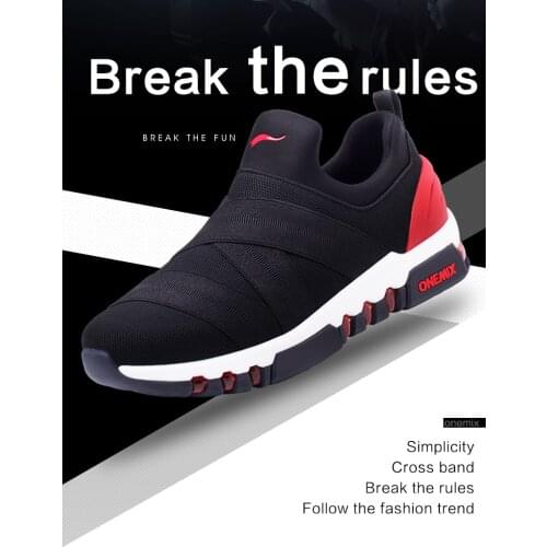 ONEMIX Men Sneakers Soft Breathable Mesh Deodorant Insole Shoe Outdoor Athletic Walking Jogging Running Sports Shoes