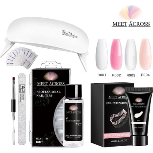 Manicure Set Buiider Nail Gel Kit 6W UV LED Lamp Gel Varnish Nail Polish Art Kit Quick Building Nails Extensions Jelly Gel