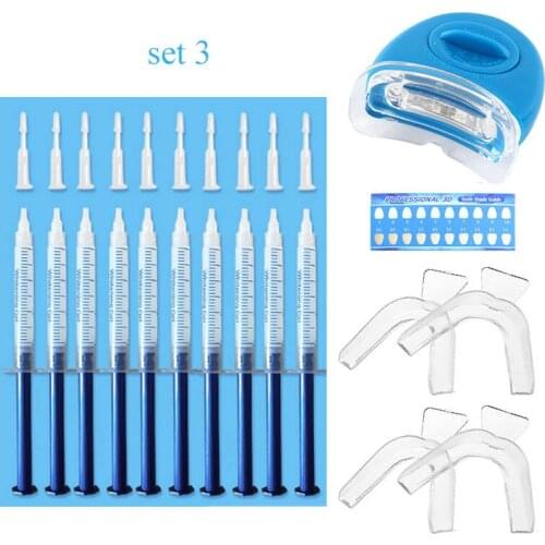 Teeth Whitening Kit with led light Carbamide Peroxide Oral Care Hygiene Tooth Whitener Bleaching White Gel Dental Beauty