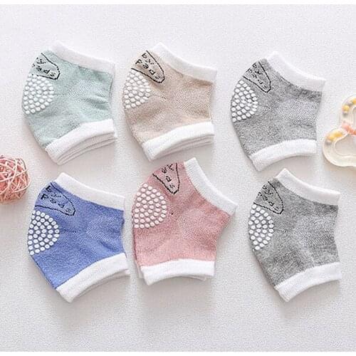 0-3 year Babys Non-slip Baby Girls Boys Knee Pads Protector Crawling Elbow Kneepad Terry Thick Mesh Breathable Warmers Cotton