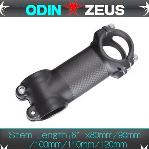 OdinZeus 31.8mmX (70-110mm) 6 or 17 Degree Forged Alloy Carbon Stem Ultra Light Superstrong Mountain /Road Bike Bicycle Stem