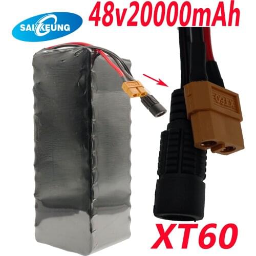 48V 20AH Rechargeable Lithium-Ion Battery Pack with 30A BMS Protection Function is Suitable for Electric Bicycle Scooter