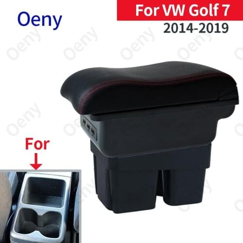 For VW Golf 7 Armrest box 2014 2015 2016 2017 2018 2019 Mk7 Interior special Retrofit parts Car Armrest box Center Storage box