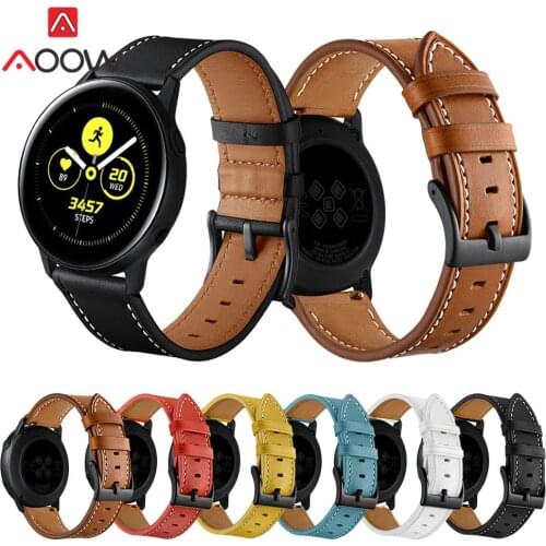 Genuine Leather Watchband for Samsung Galaxy Watch 42mm Galaxy Active 20mm Bracelet Band Strap Accessories for Gear S2 SM-R810