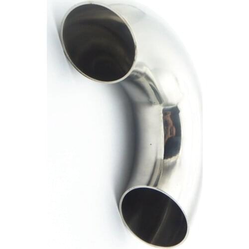 3" 76mm OD 304 Stainless Steel Sanitary Weld 180 Degree Elbow Pipe Fitting For Home Brew Homebrew Wine Beer Brewing
