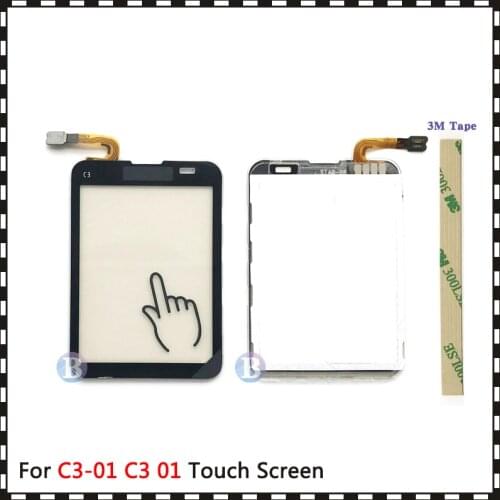 High Quality 3.0" For Nokia C3-01 C3 01 Touch Screen Digitizer Sensor Outer Glass Lens Panel Black