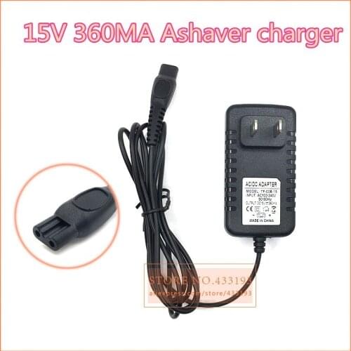 Replacement 15v 360ma 0.36a Power supply US Wall charger for Philips Shaver RQ1075, RQ1076, RQ1077, RQ1085 Power adapter