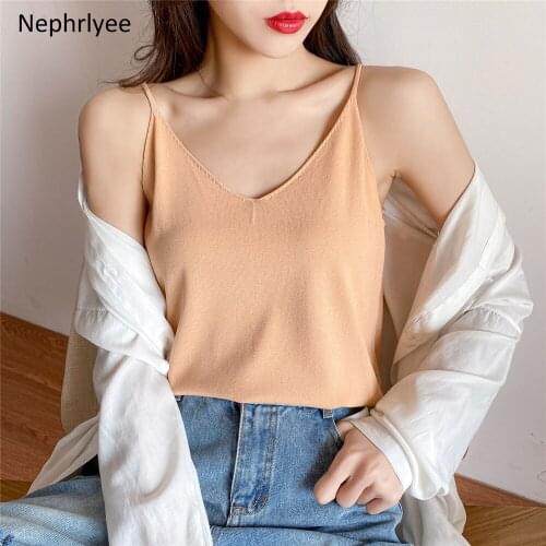 Summer Fashion Imitation Silk Tops Women Spaghetti Strap Deep V Neck Solid Camisole Top Backless Street Wear Undershirt S00166