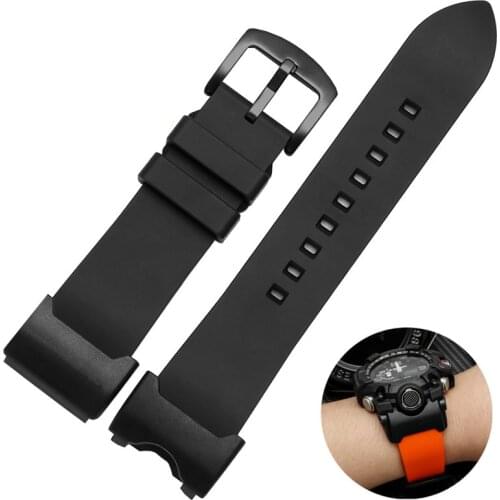 Waterproof Fluorine Rubber Watch Strap 24mm Nylon Replacemet Strap For G SHOCK GWG-1000GB Males Watch Accessories Give tool