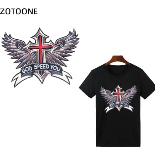 ZOTOONE 1pc Wing Embroidery Repair Patches BagJacket Jeans with Glue Iron on Patches ForClothes Sticker Patches for Clothing F