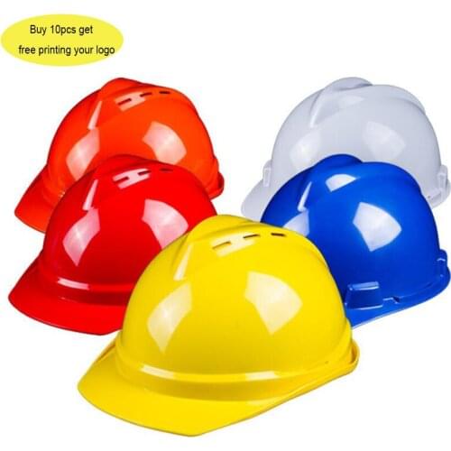 Customize Logo Safety Hard Hats Cap Breathable Construction Work Protective Helmets ABS Protect Rescue Helmets