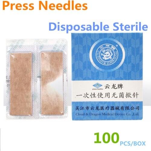 0.22*1.5mm /0.22*1.3mm Sterile Pressing Needles For Disposable Agulhas De Acupuntura Cloud Dragon Auricular Needle 5Boxes=500pcs