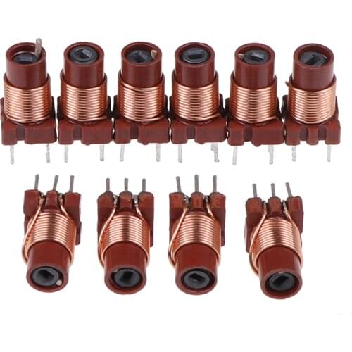 10pcs 12T 0.6uh-1.7uh Adjustable High-Frequency Ferrite Core Inductor