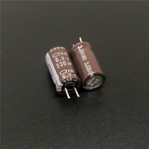 10pcs 330uF 6.3V NCC KZE Series 6.3x11mm Low Impedance Low ESR 6.3V330uF Aluminum Electrolytic capacitor