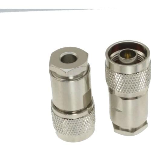 1pcs N male plug clamp For RG8X RG-8X RG59 LMR240 RG59 RF Cable Coaxial Connector
