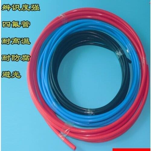 2mm ID 4mm OD 2x4mm black blue red PTFE tube polytef tubing, HOSE,Polytetrafluoroetylene pipe