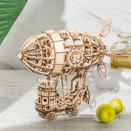 3D Wooden Puzzle Toys Plane Merry Go Round Ferris Wheel Toys Gramophone Box,Pumpkin Cart DIY Assembly Model Toys