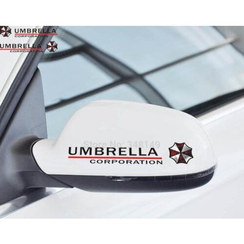 Aliauto 2 X Umbrella Corporation Accessories Reflective Car Rearview Mirror Sticker Decal for Vw Golf Polo Audi Bmw Ford Focus