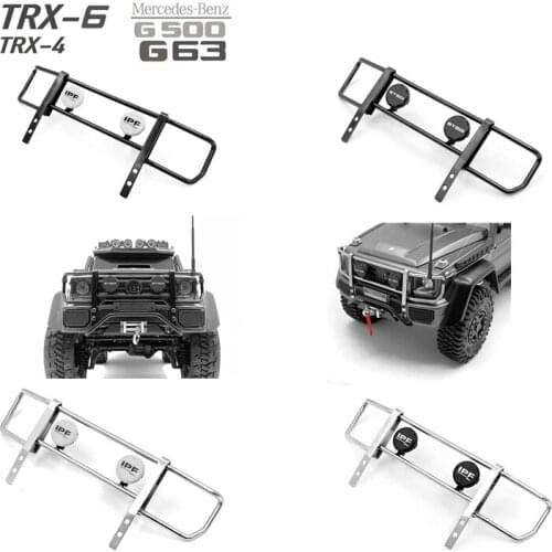 Car Bumper Bar + Headlight Spot Light For 1:10 Radio Control Cars TRAXXAS TRX4 4X4 TRX-6 Mercedes G500 G63 Toys Electric Truck