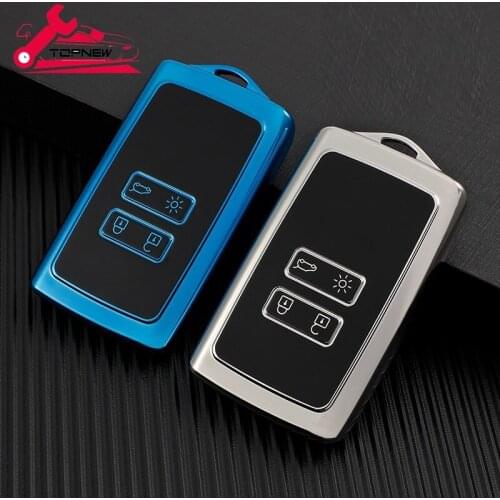 TPU Car Remote Key Case Full Cover Holder For Renault Koleos Kadjar Megane Talisman Captur Espace Clio 2016-2019