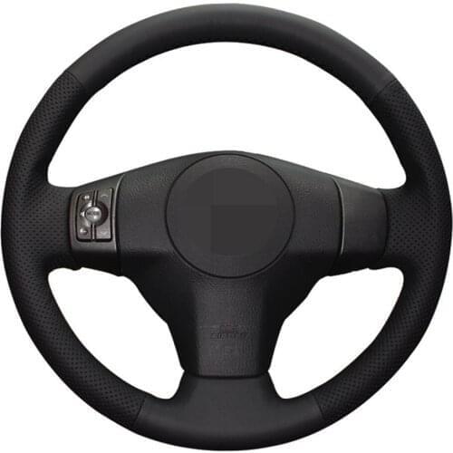 Car Steering Wheel Cover Hand-stitched Black Artificial Leather For Toyota Yaris Vios RAV4 2006-2009 Scion XB 2008
