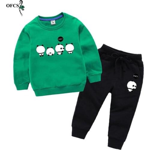 Children Best Suit Baby Boy Clothes Set Cotton Long Sleeve Cartoon Sets Newborn Outfits Girl Clothing Kids Tops + Trousers Suits