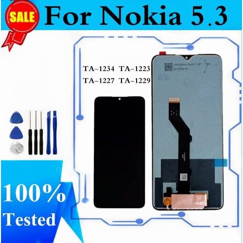 Display For Nokia 5.3 LCD TA-1234 Display Touch Screen Assembly TA-1227 TA-1229 TA-1223 For Nokia 5.3 Display Replacment