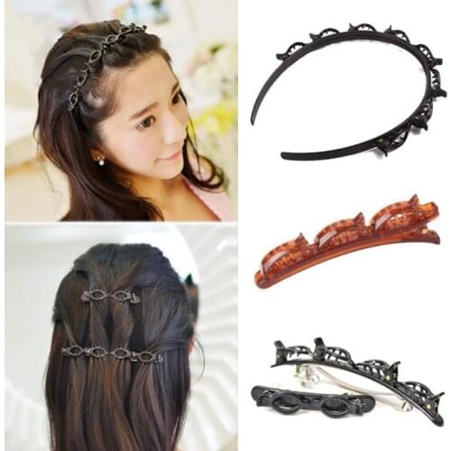Double Bangs Hairpin Multi-layer Hollow Woven Hairpin Fixed Bangs Sports Hairpin Hair Accessories Bangs Artifact