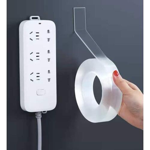 1/2/3m Acrylic Gel Reusable Double-Sided Adhesive Nano Traceless Tape Removable Sticker Washable Wall Hangings Glue Tapes Car