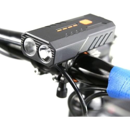 Bicycle Headlight Powerful Torch Horn Lights Night Riding Bike Rechargeable Cycling Lighting Device Modification Equipment Parts