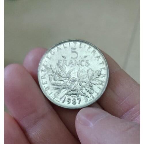 French 5 Francs Seeding Goddess 28mm Coins Eu Edition Europe 100% Real Original Used Coin Old Random Year