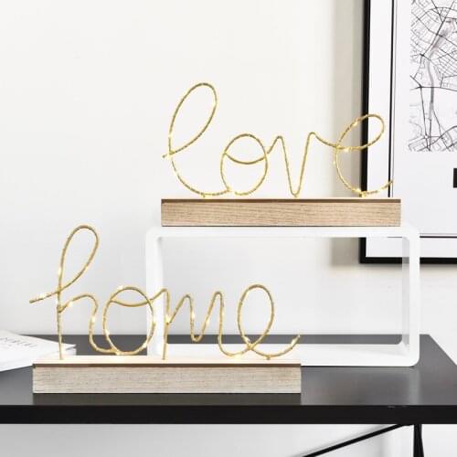 Creative Luminous Letters Home Desktop Decoration Living Room TV Cabinet Bedside Night Light Office Decoration Gift