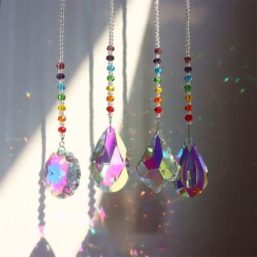 Crystal Ornaments Church Door Polishing Artificial Crystal Retro Color Crystal Ornaments Colorful Geometry Birthday Gift Garden