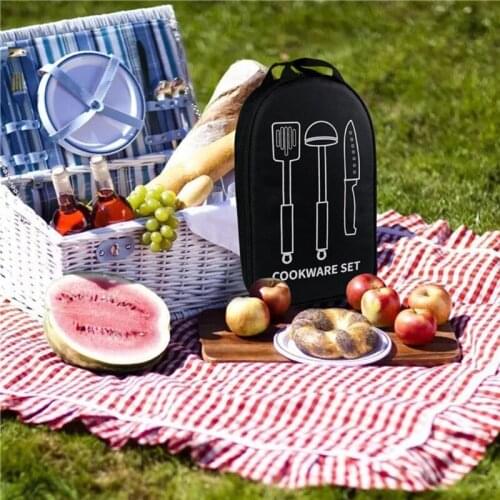 Cookware 2021 New Carry Case Camping Hiking Tableware Storage Bag Outdoor Portable Barbecue Utensils Organizer