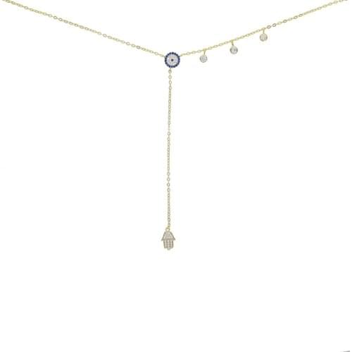 Hot Sale Gold Color Long Eye Drop Pendant Choker Necklace Accessories for Women Wedding Fine Jewelry Y Shape Drop Shipping