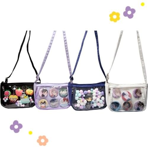 Small Pain Bag Mini Crossbody Transparent Canvas bag Bag Japanese Soft Girls Ita Bag Lovely Little Fresh clear Bag IB027