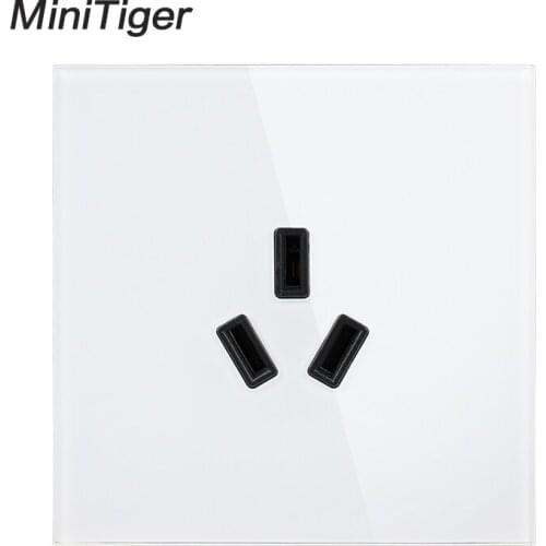 Minitiger 3 Poles AU Standard Air Condition Wall Glass Panel Power Socket for Water Heater Electrical Outlet Panel 16A 250V