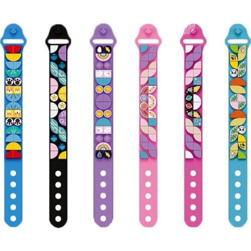 Cartoon kawai bracelet assembly toy for toddler DIY Blocks bracelet educational tools for children