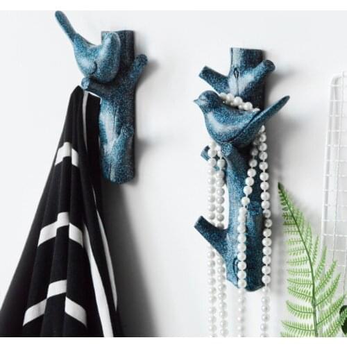 Wall Hanging Hooks Home Decoration Porch Clothes Rack Bathroom Towel Hanger Birds Crafts