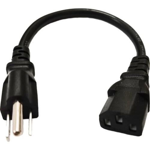 NCHTEK US Power Cord, Socket 3 Prong C13/5-15P, Nema 5-15P 3Pin US Male Plug to IEC 60320 C13 Adapter Cable , Free shipping