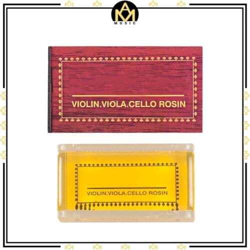 New Transparent Yellow Rosin Resin Colophony Low Dust Handmade Rounded with Box for Violin Viola Cello Bowed String