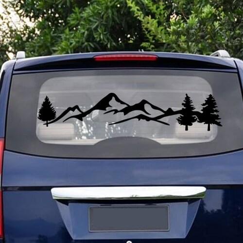 New Coming Waterproof 100cm Tree Mountain Car Decor PET Sticker Auto Decal For SUV RV Camper Offroad Auto Fashion Decal