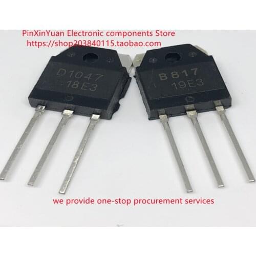 New original high-power amplifier tube 2SD1047 2SB817 D1047 B817 TO-3P Audio amplifier transistor 12A/160V In stock